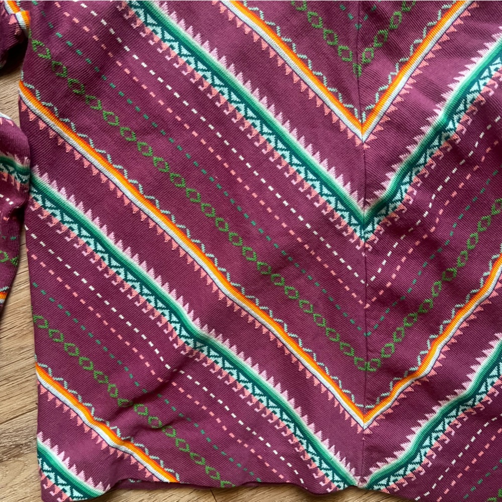 Vintage 60s 70s Pandora Scotchkin Stripe Collared Boho Eclectic Top - Picture 8 of 12
